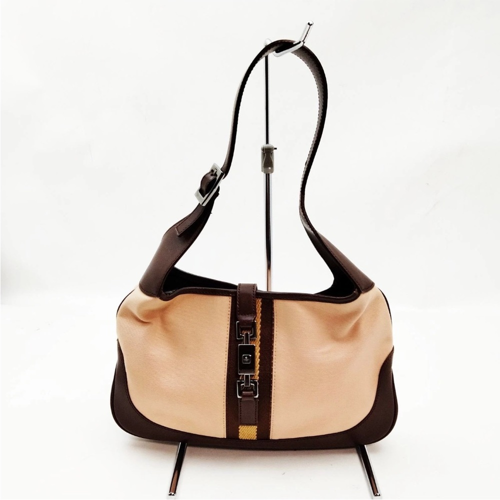 Gucci Brown and Tan Leather Shoulder Bag